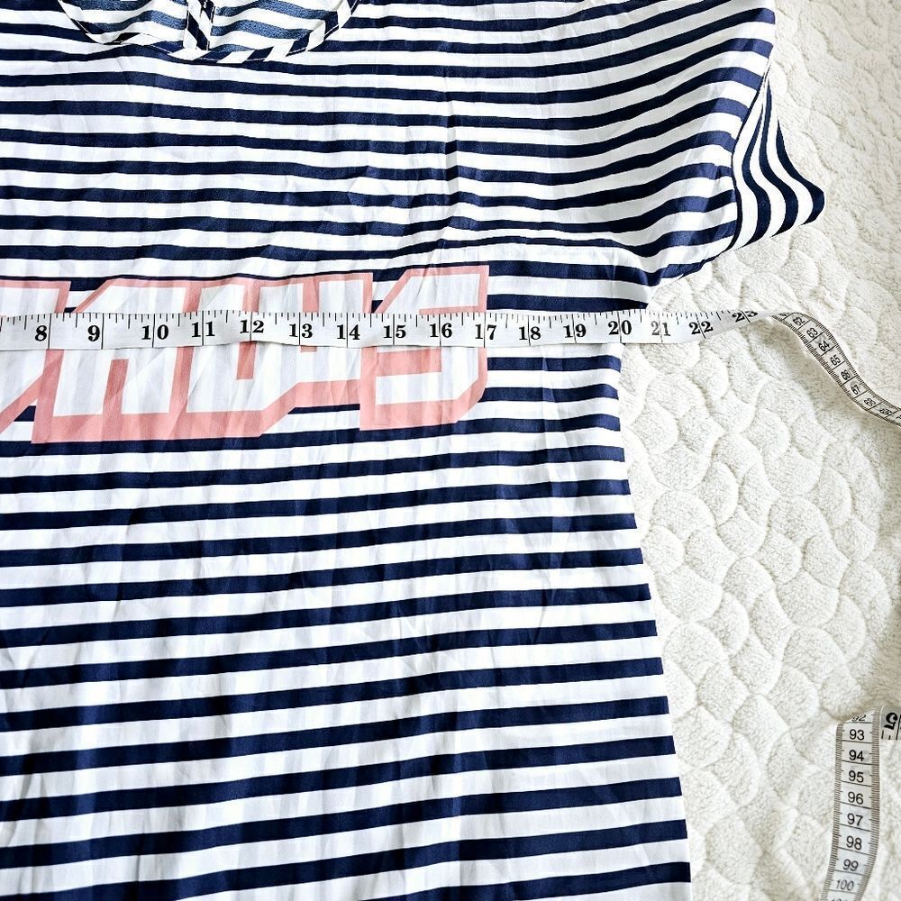 New Kling striped tee shirt dress jaws new with tags spellout 2 XS - Picture 3 of 8
